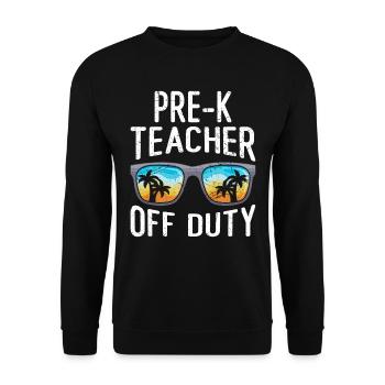 Vorschule Kindergarten Erzieher off duty Lehrer - Unisex Pullover - Schwarz - Vorne - Alina (178cm) & Michal (187cm)