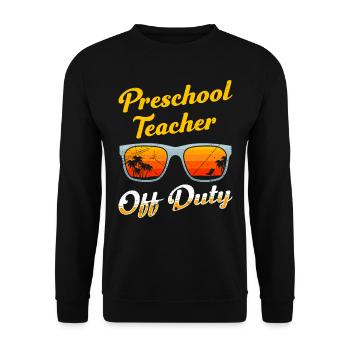 Vorschule Kindergarten Erzieher off duty Lehrer - Unisex Pullover - Schwarz - Vorne - Alina (178cm) & Michal (187cm)