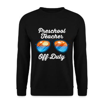 Vorschule Kindergarten Erzieher off duty Lehrer - Unisex Pullover - Schwarz - Vorne - Alina (178cm) & Michal (187cm)