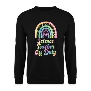 Ferien Physiklehrer außer Dienst Physik Lehrer - Unisex Pullover - Schwarz - Vorne - Alina (178cm) & Michal (187cm)