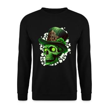Saint-Patrick Leprechaun squelette irlandais - Sweat-shirt Unisexe - noir - Devant - Alina (178cm) & Michal (187cm)