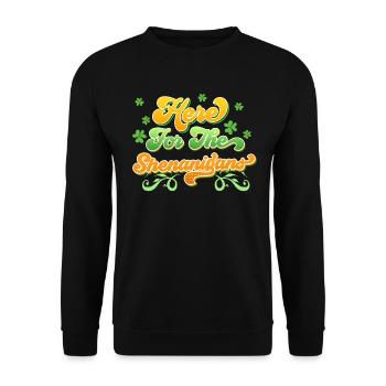 Here for the player of Shenanigan - Unisex Sweatshirt - black - Front - Alina (178cm) & Michal (187cm)