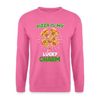 Pizza ist mein Glück Bringer Pizza Fan - Unisex Pullover - Pink - Vorne