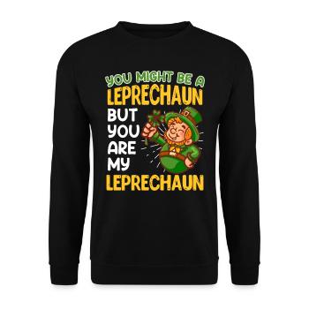 You are my Leprechaun St. Patrick's Day - Unisex Sweatshirt - black - Front - Alina (178cm) & Michal (187cm)