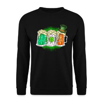 Irlande Bière Fête irlandaise de la Saint-Patrick - Sweat-shirt Unisexe - noir - Devant - Alina (178cm) & Michal (187cm)