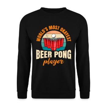 Party Game World’s Best Beer Pong Player Beer Pong - Sweat-shirt Unisexe - noir - Devant - Alina (178cm) & Michal (187cm)
