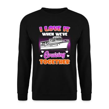 Cruising together Kreuzfahrt Urlaub Spring Break - Unisex Pullover - Schwarz - Vorne - Alina (178cm) & Michal (187cm)