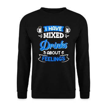 Party Gemischte Getränke Gefühle Freunde Party - Unisex Pullover - Schwarz - Vorne - Alina (178cm) & Michal (187cm)