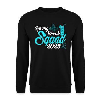 Spring Break Squad 2023 Holiday Spring Break - Unisex Sweatshirt - black - Front - Alina (178cm) & Michal (187cm)