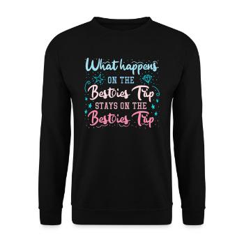 Beasties Trip Holiday with Friends Spring Break - Unisex Sweatshirt - black - Front - Alina (178cm) & Michal (187cm)