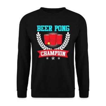 Beer Pong Champion Bierpong Party Bier Pong - Sweat-shirt Unisexe - noir - Devant - Alina (178cm) & Michal (187cm)