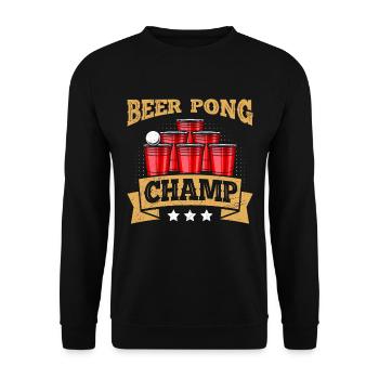 Bierpong Champion Beer Pong Champ Bier Pong - Sweat-shirt Unisexe - noir - Devant - Alina (178cm) & Michal (187cm)