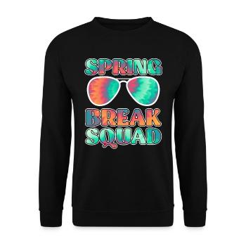 Spring Break Squad Summer Holidays Spring Break - Unisex Sweatshirt - black - Front - Alina (178cm) & Michal (187cm)