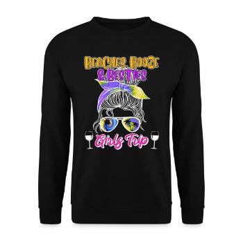 Plages Alcool Bêtes Filles Voyage Spring Break - Sweat-shirt Unisexe - noir - Devant - Alina (178cm) & Michal (187cm)