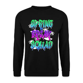 Spring Break Squad Summer Holidays Spring Break - Unisex Sweatshirt - black - Front - Alina (178cm) & Michal (187cm)
