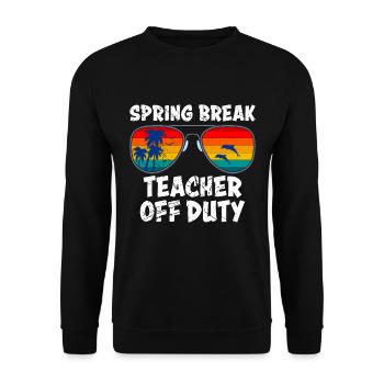 Enseignant de la semaine de relâche Enseignant en congé scolaire - Sweat-shirt Unisexe - noir - Devant - Alina (178cm) & Michal (187cm)