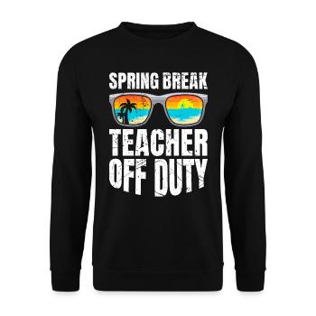 Enseignant de la semaine de relâche Enseignant en congé scolaire - Sweat-shirt Unisexe - noir - Devant - Alina (178cm) & Michal (187cm)
