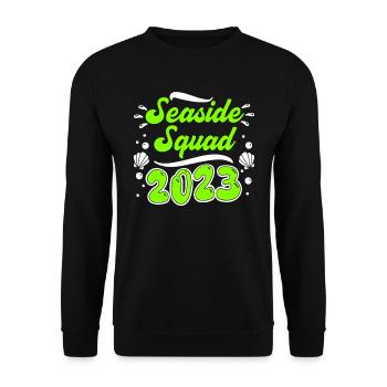 Seaside Squad 2023 Vacances avec des amis Fête - Sweat-shirt Unisexe - noir - Devant - Alina (178cm) & Michal (187cm)