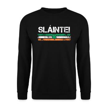 Slainte Ireland Toast - Unisex Sweatshirt - black - Front - Alina (178cm) & Michal (187cm)