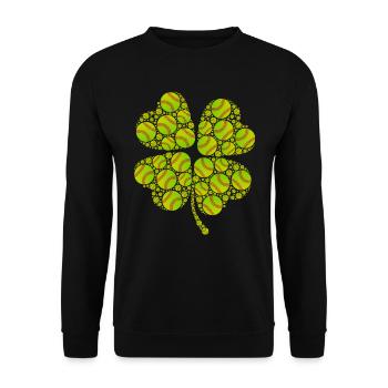 Joueur de baseball Clover Lucky Charm Joueur de baseball - Sweat-shirt Unisexe - noir - Devant - Alina (178cm) & Michal (187cm)