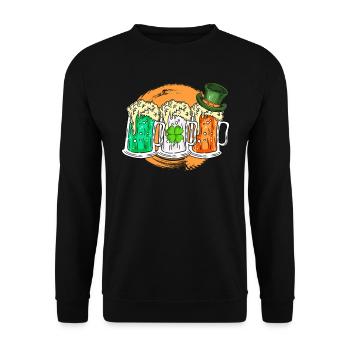 Irlande Bière Fête irlandaise de la Saint-Patrick - Sweat-shirt Unisexe - noir - Devant - Alina (178cm) & Michal (187cm)