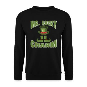 Mr Lucky Charm Glücksbringer Saint-Patrick - Sweat-shirt Unisexe - noir - Devant - Alina (178cm) & Michal (187cm)