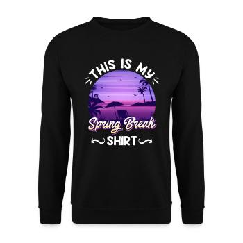 Party Sun Beach C’est ma semaine de relâche - Sweat-shirt Unisexe - noir - Devant - Alina (178cm) & Michal (187cm)