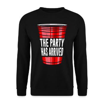 Beer Pong La fête est ici Beer Pong - Sweat-shirt Unisexe - noir - Devant - Alina (178cm) & Michal (187cm)