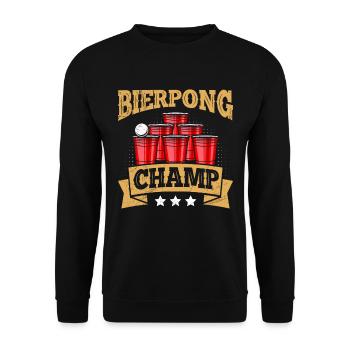 Bierpong Champion Beer Pong Champ Bier Pong - Sweat-shirt Unisexe - noir - Devant - Alina (178cm) & Michal (187cm)