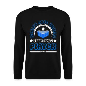 Meilleur joueur de beer pong au monde Jeu à boire Beer Pong - Sweat-shirt Unisexe - noir - Devant - Alina (178cm) & Michal (187cm)