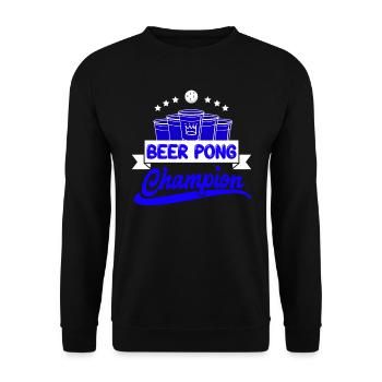 Beer Pong Champion Drinking Game Party Beer Pong - Sweat-shirt Unisexe - noir - Devant - Alina (178cm) & Michal (187cm)
