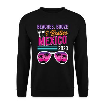 Plages Alcool Besties Mexique Vacances Spring Break - Sweat-shirt Unisexe - noir - Devant - Alina (178cm) & Michal (187cm)