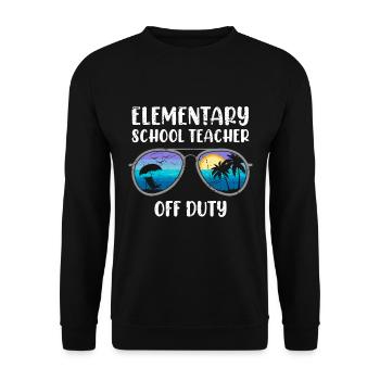 Classe d’école primaire de vacances Enseignant en congé Enseignant - Sweat-shirt Unisexe - noir - Devant - Alina (178cm) & Michal (187cm)