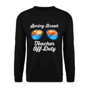Enseignant de la semaine de relâche Enseignant en congé scolaire - Sweat-shirt Unisexe - noir - Devant - Alina (178cm) & Michal (187cm)
