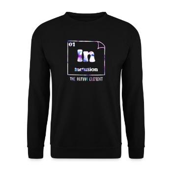 Inclusion Acceptance and solidarity handicap - Unisex Sweatshirt - black - Front - Alina (178cm) & Michal (187cm)