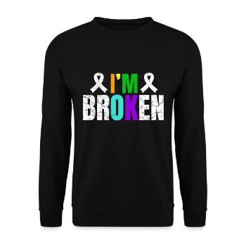 Mentale Gesundheit I´m Ok Selbstachtung Awareness - Unisex Pullover - Schwarz - Vorne - Alina (178cm) & Michal (187cm)