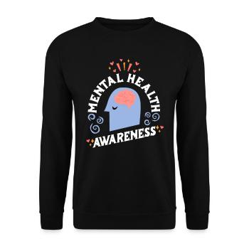 Mentale Gesundheit Selbstachtung Awareness Mental - Unisex Pullover - Schwarz - Vorne - Alina (178cm) & Michal (187cm)