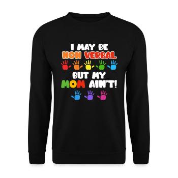 autism awareness autistic child - Unisex Sweatshirt - black - Front - Alina (178cm) & Michal (187cm)