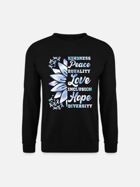 Inclusion Kindness Peace Hope - Unisex Sweatshirt - black