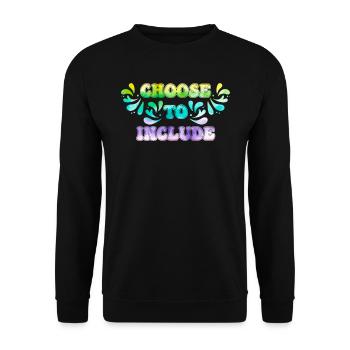Acceptance Decide on inclusion - Unisex Sweatshirt - black - Front - Alina (178cm) & Michal (187cm)