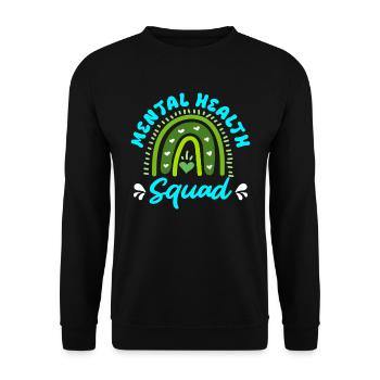 Mentale Gesundheit Mental Health Squad - Unisex Pullover - Schwarz - Vorne - Alina (178cm) & Michal (187cm)