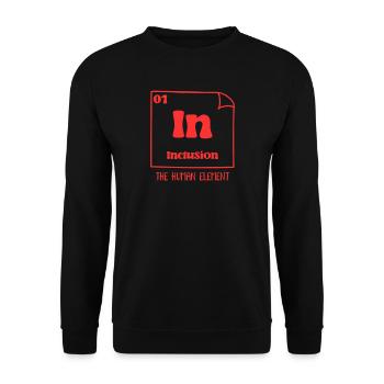 Inklusion Akzeptanz und Solidarität handicap - Unisex Pullover - Schwarz - Vorne - Alina (178cm) & Michal (187cm)