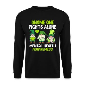 Santé mentale geistige Gesundheit Awareness - Sweat-shirt Unisexe - noir - Devant - Alina (178cm) & Michal (187cm)