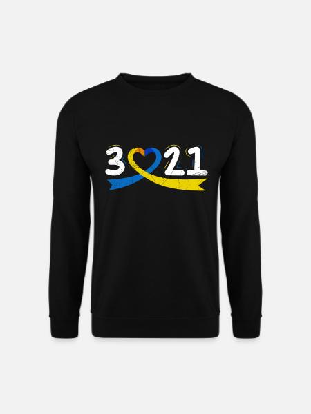 Welt Down Syndrom Tag Awareness Schleife für - Unisex Pullover - Schwarz