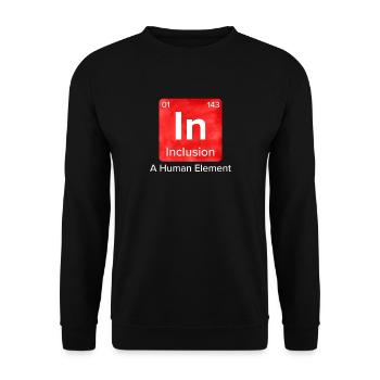 Inclusion Solidarité Compassion pour le handicap - Sweat-shirt Unisexe - noir - Devant - Alina (178cm) & Michal (187cm)