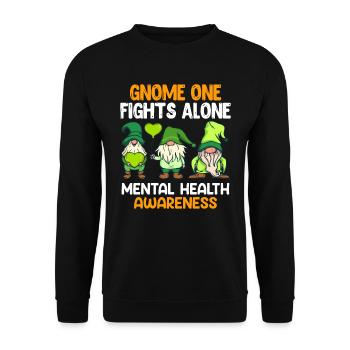 Santé mentale geistige Gesundheit Awareness - Sweat-shirt Unisexe - noir - Devant - Alina (178cm) & Michal (187cm)