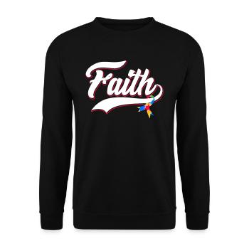 Autism Faith Consciousness Autistic - Unisex Sweatshirt - black - Front - Alina (178cm) & Michal (187cm)