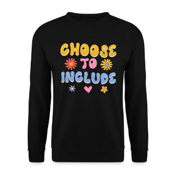 Acceptance handicap Inclusion is a decision - Unisex Sweatshirt - black - Front - Alina (178cm) & Michal (187cm)