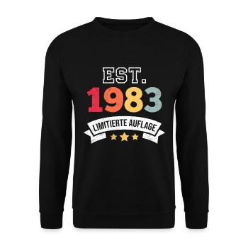 40 Jahre limitierte Auflage 40. Geburtstag - Unisex Pullover - Schwarz - Vorne - Alina (178cm) & Michal (187cm)