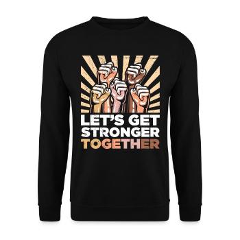 Inclusion Ensemble Forte compassion Diversité - Sweat-shirt Unisexe - noir - Devant - Alina (178cm) & Michal (187cm)